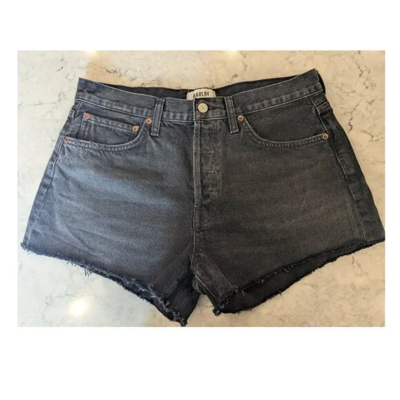 Agolde Parker Shorts - Black - Size 29 - Picture 9 of 10